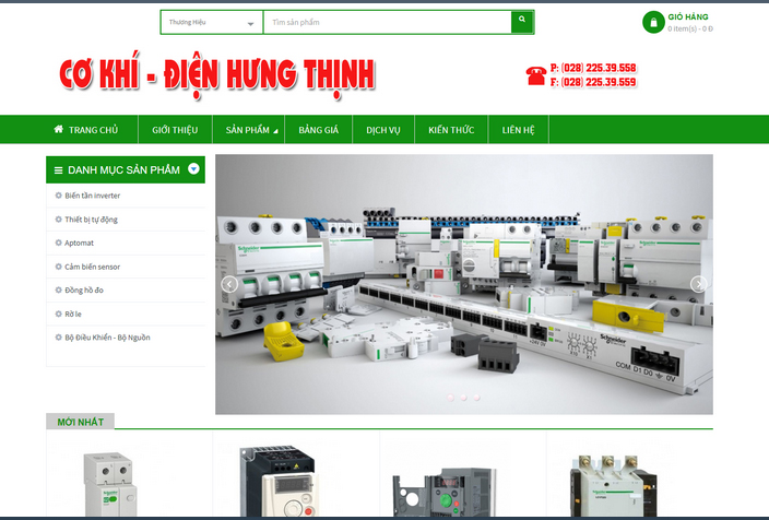 dự án thiết kế web, Công ty TNHH Cơ Khí Điện Hưng Thịnh